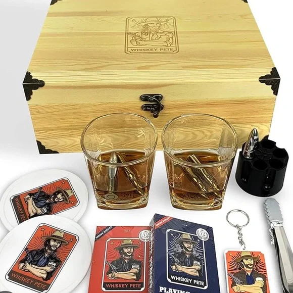 Whiskey Gift Set For Men - Cowboy/Western-Themed Premium Novelty Liquor Set - Picture 1 of 8